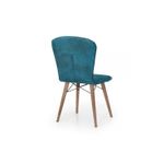 Casa si Gradina - Mobilier - Scaune si fotolii - Scaune - Scaune set 4 happy life albastru, picioare lemn, tapitat, stofa, 47 x 42 x 88 cm, ArteLemn - Infinity.ro