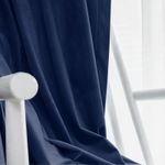 Casa si Gradina - Textile si covoare - Perdele si draperii - Draperii - Draperie din catifea blackout cu rejansa transparenta cu ate pentru galerie, Madison, 200x225 cm, densitate 700 g ml, Black Pearl, 1 buc - Infinity.ro