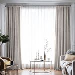 Casa si Gradina - Textile si covoare - Perdele si draperii - Draperii - Set draperie din catifea blackout cu rejansa din bumbac tip fagure, Madison, 150x250 cm, densitate 700 g ml, Perfectly Pale, 2 buc - Infinity.ro
