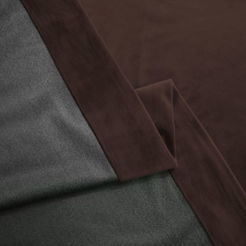 Casa si Gradina - Textile si covoare - Perdele si draperii - Draperii - Set draperie din catifea blackout cu rejansa din bumbac tip fagure, Madison, 250x230 cm, densitate 700 g ml, English Walnut, 2 buc - Infinity.ro