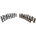 Sport si Outdoor - Alte sporturi - Sah si table - Piese de sah IdeallStore®, Chess Battle, metalice, lucrate manual, multicolor - Infinity.ro