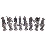 Sport si Outdoor - Alte sporturi - Sah si table - Piese de sah IdeallStore®, Chess Battle, metalice, lucrate manual, multicolor - Infinity.ro