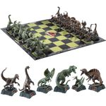 Sport si Outdoor - Alte sporturi - Sah si table - Joc sah Jurassic Park IdeallStore®, Dinosaur Battle, 45x45 cm, PVC, multicolor - Infinity.ro