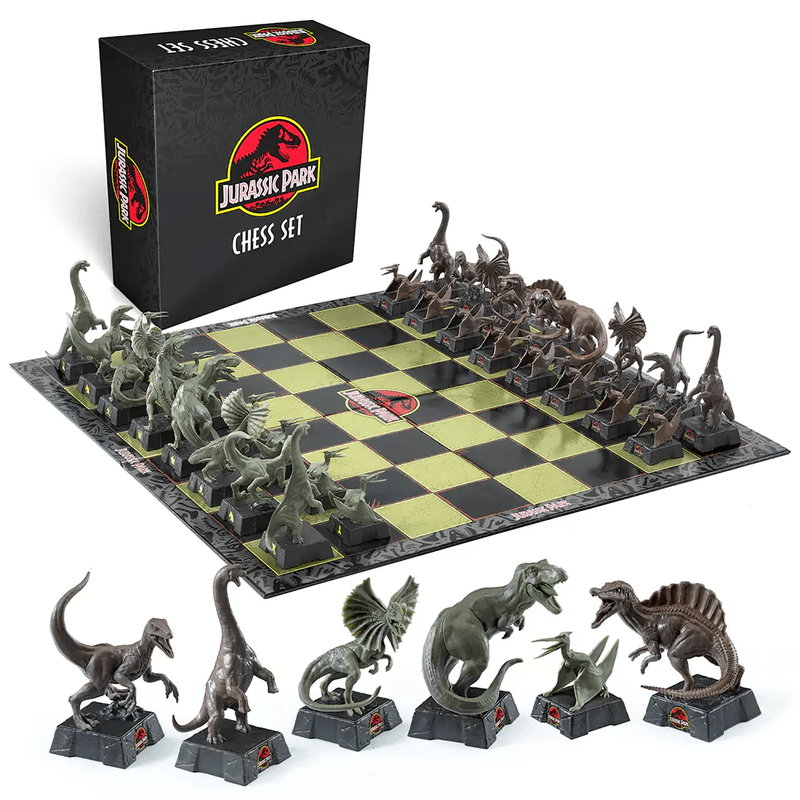 Sport si Outdoor - Alte sporturi - Sah si table - Joc sah Jurassic Park IdeallStore®, Dinosaur Battle, 45x45 cm, PVC, multicolor - Infinity.ro