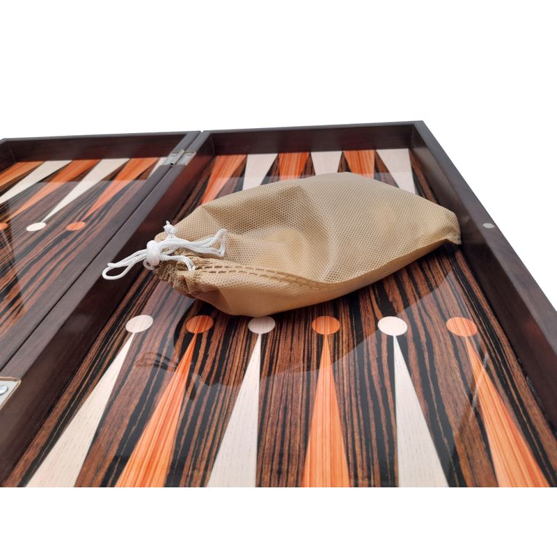 Jucarii, Copii si Bebe - Jucarii si jocuri - Jocuri si puzzle - Jocuri de societate - Joc table si dame IdeallStore®, Backgammon Expert, lemn lucios, inchidere magnetica, 48 cm, maro - Infinity.ro