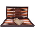 Jucarii, Copii si Bebe - Jucarii si jocuri - Jocuri si puzzle - Jocuri de societate - Joc table si dame IdeallStore®, Backgammon Expert, lemn lucios, inchidere magnetica, 48 cm, maro - Infinity.ro