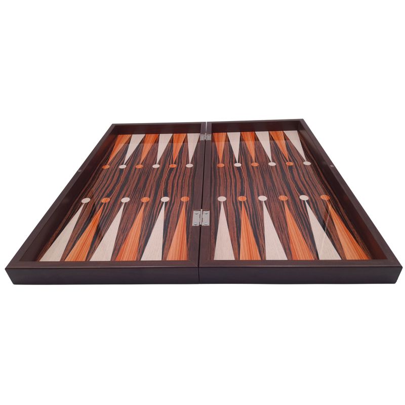 Jucarii, Copii si Bebe - Jucarii si jocuri - Jocuri si puzzle - Jocuri de societate - Joc table si dame IdeallStore®, Backgammon Expert, lemn lucios, inchidere magnetica, 48 cm, maro - Infinity.ro