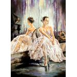 Casa si Gradina - Decoratiuni - Tablouri - Tablou canvas Balerina, oglinda, pictura, 60 x 90 cm - Infinity.ro