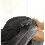 Casa si Gradina - Textile si covoare - Perdele si draperii - Draperii - Draperie din catifea blackout cu rejansa transparenta cu ate pentru galerie, Madison, 200x265 cm, densitate 700 g ml, Pine Tree, 1 buc - Infinity.ro
