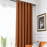 Casa si Gradina - Textile si covoare - Perdele si draperii - Draperii - Draperie din catifea blackout cu inele auriu antic, Madison, 150x270 cm, densitate 700 g ml, Sepia, 1 buc - Infinity.ro