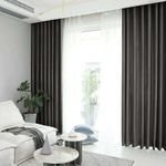 Casa si Gradina - Textile si covoare - Perdele si draperii - Draperii - Set draperie din catifea blackout cu rejansa transparenta cu ate pentru galerie, Madison, 250x240 cm, densitate 700 g ml, Pine Tree, 2 buc - Infinity.ro