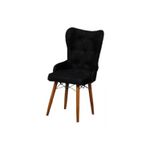 Casa si Gradina - Mobilier - Scaune si fotolii - Scaune - Scaune set 2 confort negru, picioare lemn, tapitat, stofa, ArteLemn, 52 x 55 x 96 cm - Infinity.ro