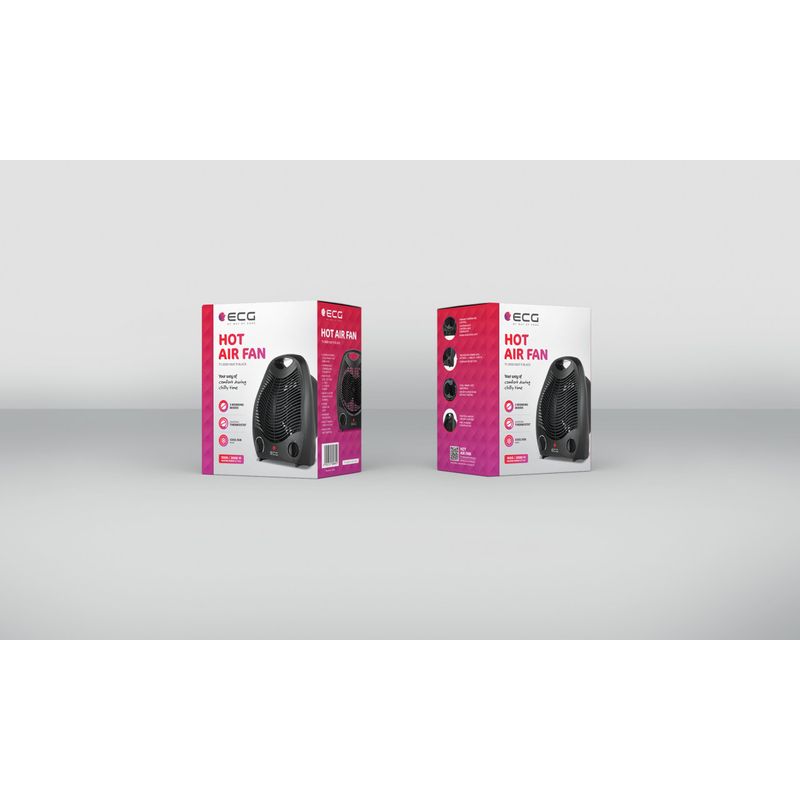 Electronice si Electrocasnice - Climatizare si sisteme de incalzire - Aparate incalzire aer - Aeroterme - Aeroterma electrica ECG TV 3030 Heat R, 2000 W, 2 viteze, 3 moduri de functionare, termostat, negru - Infinity.ro