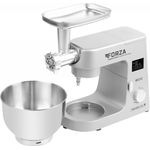 Electronice si Electrocasnice - Electrocasnice bucatarie - Mixere, tocatoare & roboti de bucatarie - Roboti de bucatarie - Robot de bucatarie ECG FORZA 5500 Giorno Argento, 1500 W, 6, 5 litri, LCD, sistem de amestecare planetar - Infinity.ro