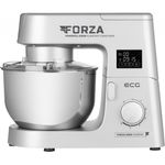 Electronice si Electrocasnice - Electrocasnice bucatarie - Mixere, tocatoare & roboti de bucatarie - Roboti de bucatarie - Robot de bucatarie ECG FORZA 5500 Giorno Argento, 1500 W, 6, 5 litri, LCD, sistem de amestecare planetar - Infinity.ro