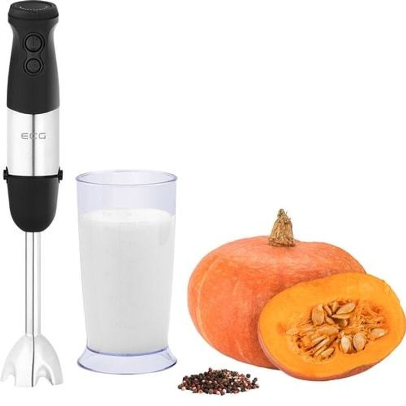 Electronice si Electrocasnice - Electrocasnice bucatarie - Mixere, tocatoare & roboti de bucatarie - Blendere si mini tocatoare - Blender de mana ECG RM 750, 750 W, 2 viteze + TURBO, lame otel inoxidabil - Infinity.ro