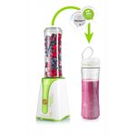 Electronice si Electrocasnice - Electrocasnice bucatarie - Mixere, tocatoare & roboti de bucatarie - Blendere si mini tocatoare - Blender Smoothie maker GALLET MILLAU MS590, 350 W, bol 600 ml BPA free, alb cu verde - Infinity.ro