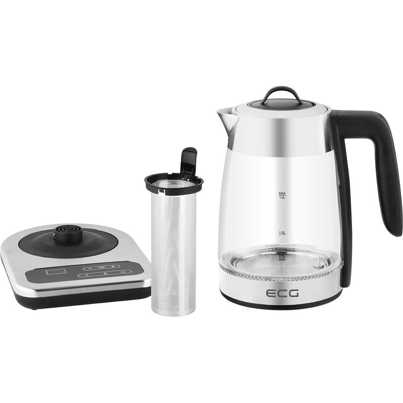 Casa si Gradina - Bucatarie si vesela - Vase pentru gatit - Ibrice - Fierbator electric cu infuzor pentru ceai ECG RK 1891 INFUSO, 1,8 L, 2200W, otel inoxidabil si sticla - Infinity.ro
