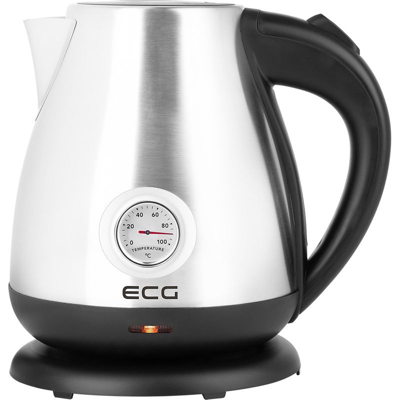 Casa si Gradina - Bucatarie si vesela - Vase pentru gatit - Ibrice - Fierbator electric ECG RK 1705 Metallico, 1.7 litri, 2200 W, otel inoxidabil, indicator temperatura - Infinity.ro