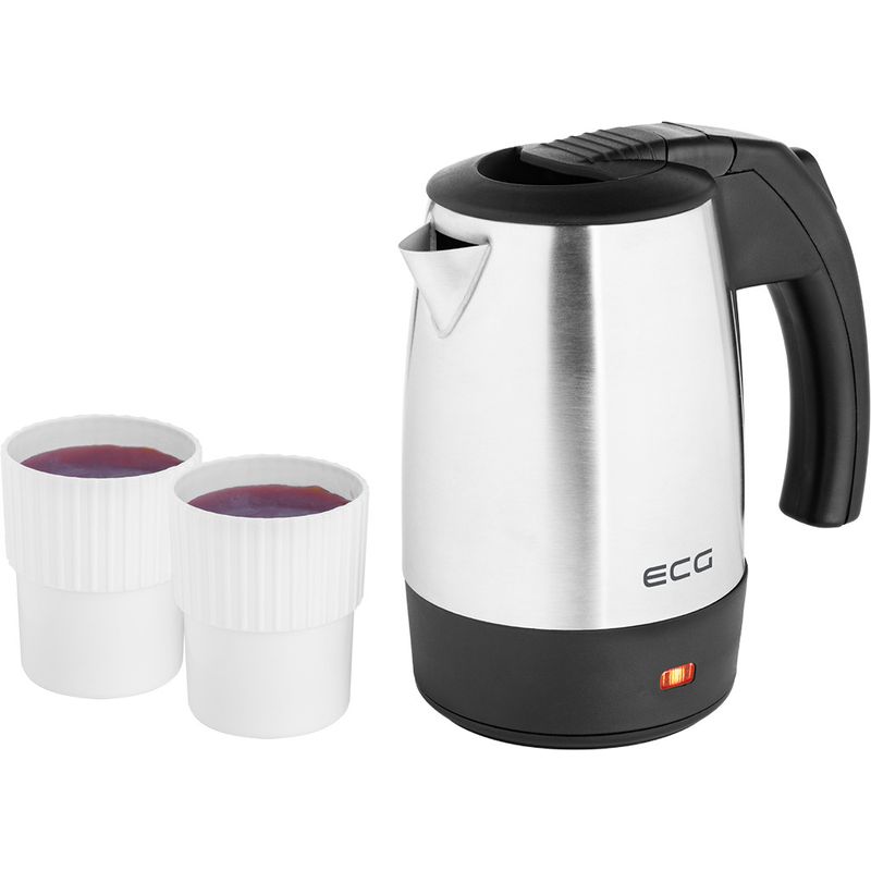 Electronice si Electrocasnice - Electrocasnice bucatarie - Preparare bauturi - Fierbatoare de apa - Cana electrica fierbator ECG RK 550 Travel, 0, 5L, 1000W, otel inoxidabil - Infinity.ro