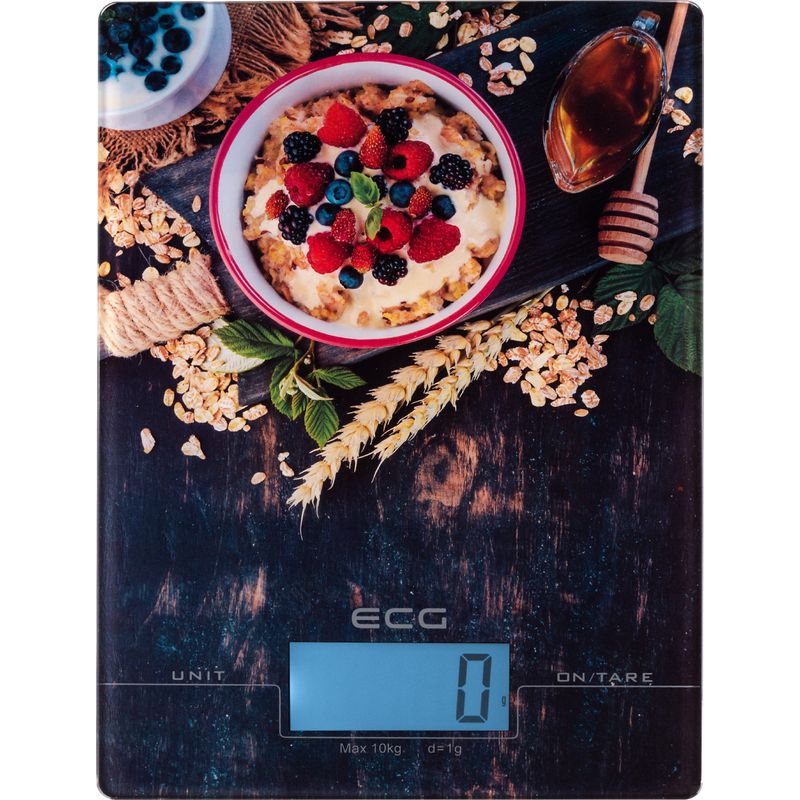 Electronice si Electrocasnice - Electrocasnice bucatarie - Mixere, tocatoare & roboti de bucatarie - Cantare de bucatarie - Cantar digital de bucatarie ECG KV 1021 berries, 10 kg, functie TARA, precizie 1 g, LCD - Infinity.ro