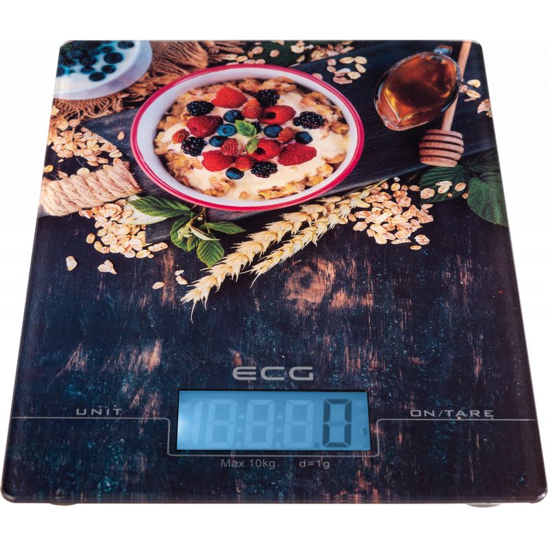 Electronice si Electrocasnice - Electrocasnice bucatarie - Mixere, tocatoare & roboti de bucatarie - Cantare de bucatarie - Cantar digital de bucatarie ECG KV 1021 berries, 10 kg, functie TARA, precizie 1 g, LCD - Infinity.ro