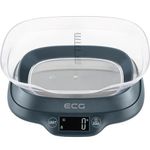Electronice si Electrocasnice - Electrocasnice bucatarie - Mixere, tocatoare & roboti de bucatarie - Cantare de bucatarie - Cantar de bucatarie ECG KV 1120 SM, 5 kg, functie TARA, precizie 1 g, bol gradat 1.2 L, Gri - Infinity.ro