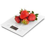Electronice si Electrocasnice - Electrocasnice bucatarie - Mixere, tocatoare & roboti de bucatarie - Cantare de bucatarie - Cantar de bucatarie ECG KV 117 SLIM, alb, 5 kg, precizie 1g, TARA, afisaj LCD, sticla securizata 3mm - Infinity.ro
