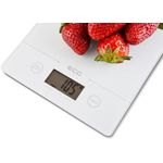 Electronice si Electrocasnice - Electrocasnice bucatarie - Mixere, tocatoare & roboti de bucatarie - Cantare de bucatarie - Cantar de bucatarie ECG KV 117 SLIM, alb, 5 kg, precizie 1g, TARA, afisaj LCD, sticla securizata 3mm - Infinity.ro