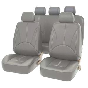 Set 11 huse scaun auto UNIVERSALE din piele ecologica gri, AVX-AG338G
