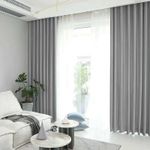 Casa si Gradina - Textile si covoare - Perdele si draperii - Draperii - Set draperie din catifea blackout cu rejansa transparenta cu ate pentru galerie, Madison, 200x230 cm, densitate 700 g ml, Spanish Gray, 2 buc - Infinity.ro