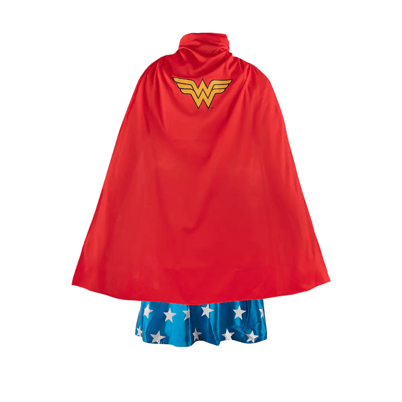 Jucarii, Copii si Bebe - Jucarii si jocuri - Jucarii de rol - Masti si costume copii - Costum Wonder Woman pentru copii IdeallStore®, Themyscira Princess, fusta si pelerina, poliester, 7-10 ani, albastru - Infinity.ro