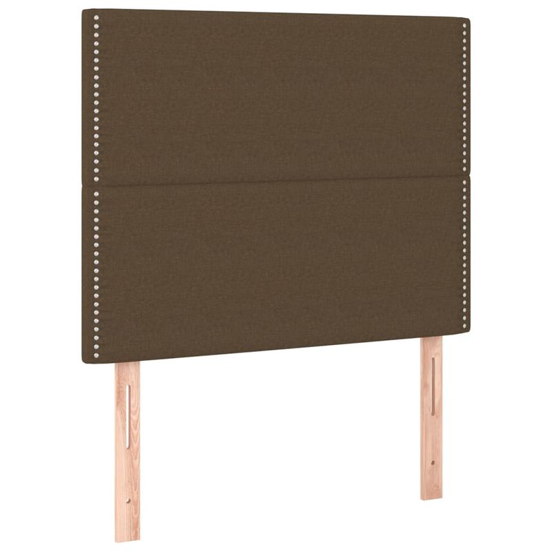 Casa si Gradina - Mobilier - Paturi si accesorii - Paturi - Pat box spring cu saltea, maro inchis, 90x200 cm, textil - Infinity.ro
