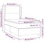 Casa si Gradina - Mobilier - Paturi si accesorii - Paturi - Pat box spring cu saltea, maro inchis, 90x200 cm, textil - Infinity.ro