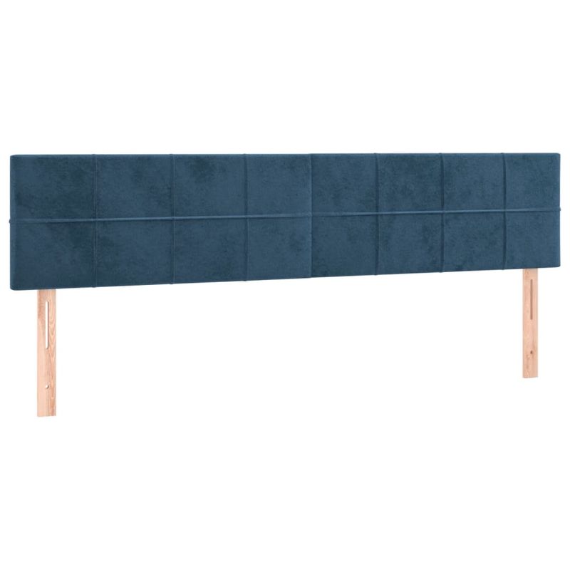 Casa si Gradina - Mobilier - Paturi si accesorii - Paturi - Pat box spring cu saltea, albastru inchis, 200x200 cm, catifea - Infinity.ro