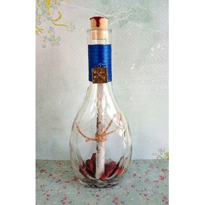 Scrisoare cadou pentru sotie  - papirus in sticla (model 6)