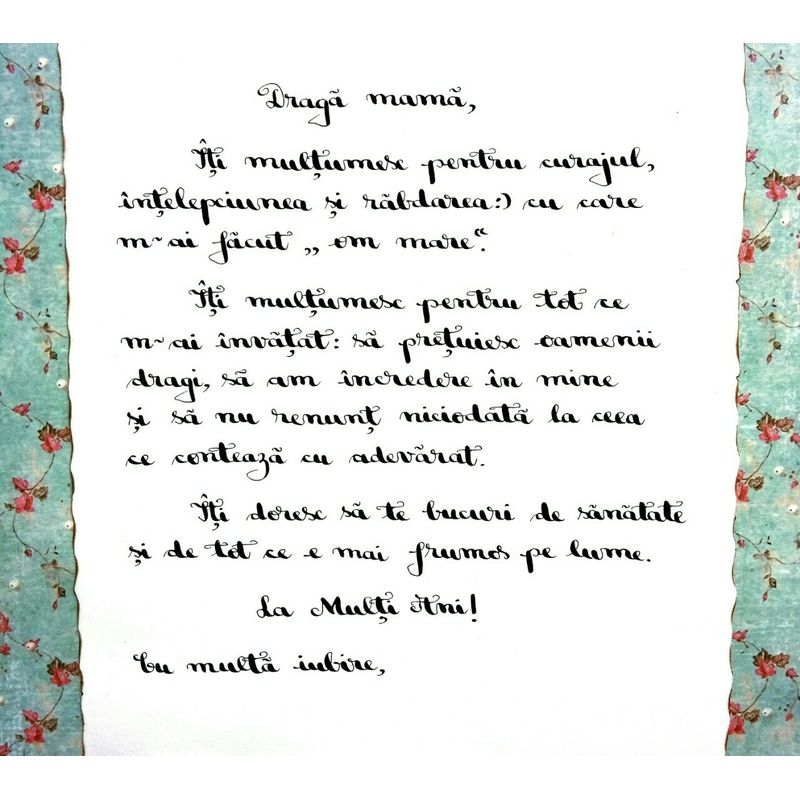 Market - Cadouri - Cadouri personalizate - Scrisoare cadou pentru mama - papirus in sticla (model 23) - Infinity.ro