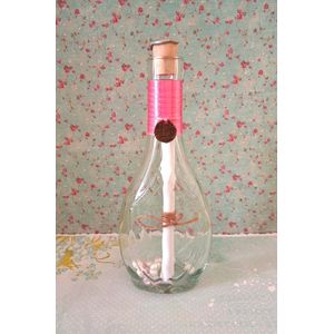 Scrisoare cadou pentru iubita - papirus in sticla model 2