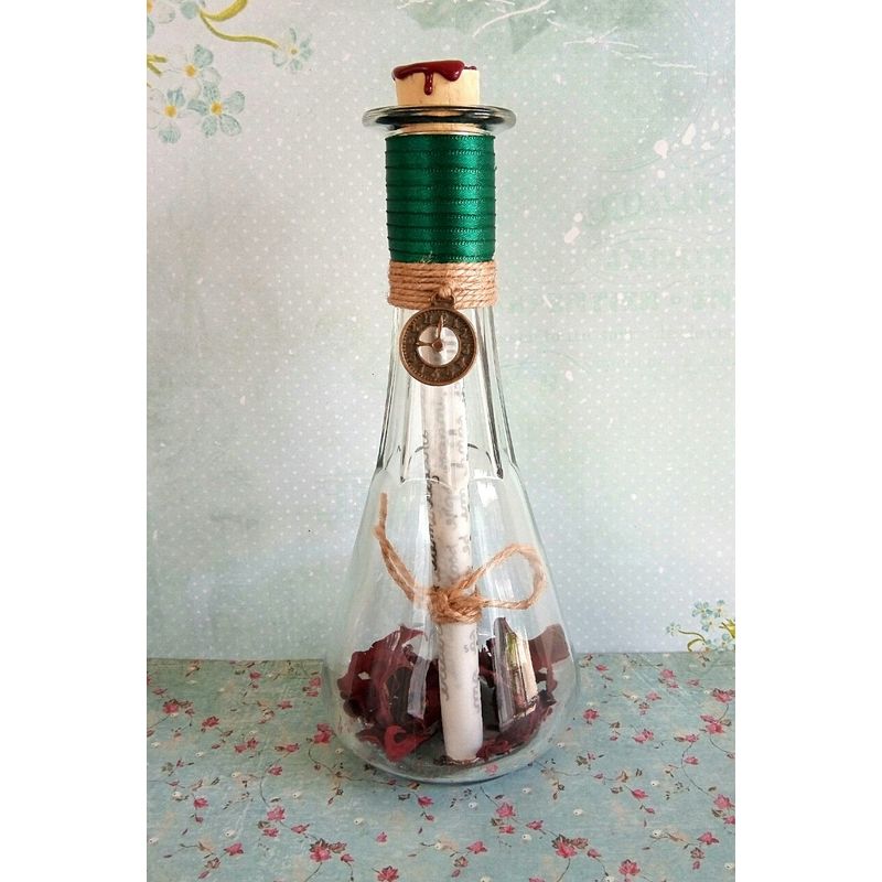 Market - Cadouri - Cadouri personalizate - Scrisoare cadou pentru sot - papirus in sticla (model 5) - Infinity.ro