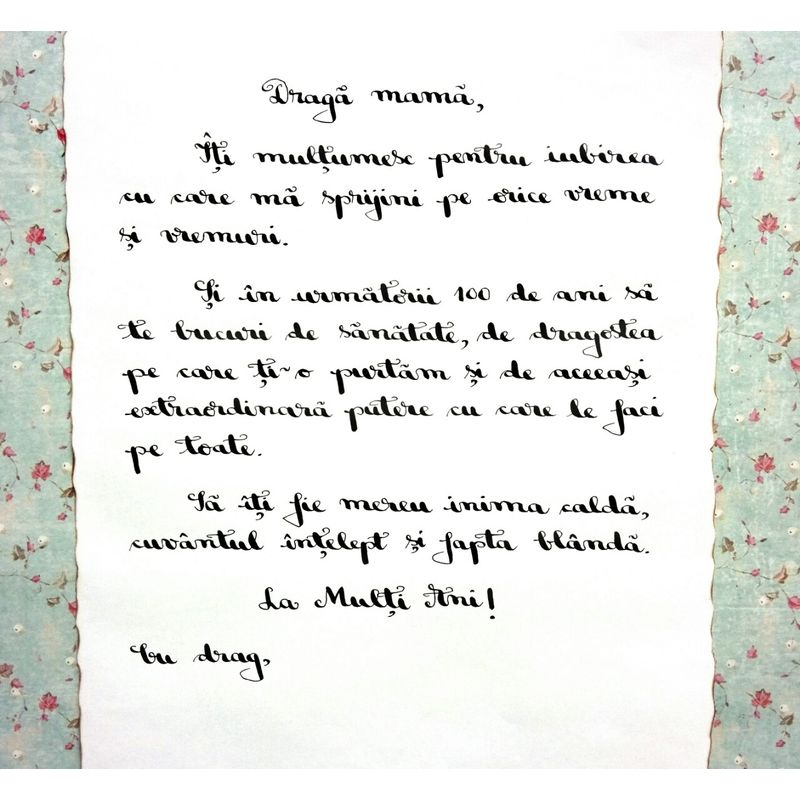 Market - Cadouri - Cadouri personalizate - Scrisoare cadou pentru mama - papirus in sticla (model 20) - Infinity.ro