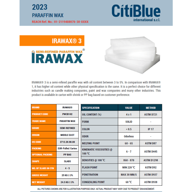 Casa si Gradina - Decoratiuni - Aromaterapie si lumanari - Lumanari si candele - Ceara Parafina Semi-Rafinata IRAWAX® 3.5 kg - Infinity.ro