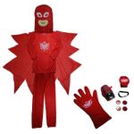 Jucarii, Copii si Bebe - Jucarii si jocuri - Jucarii de rol - Masti si costume copii - Set costum Eroi in Pijamale - Bufnita - Amaya - marimea L si manusa cu lansator - Infinity.ro