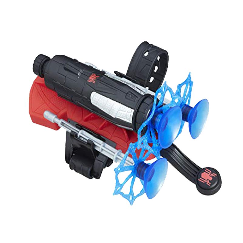 Jucarii, Copii si Bebe - Jucarii si jocuri - Jucarii de rol - Masti si costume copii - Set costum Spiderman S, 100-110 cm si lansator cu ventuze - Infinity.ro