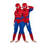Casa si Gradina - Decoratiuni - Decoratiuni petrecere - Masti si costume carnaval - Set costum Ultimate Spiderman IdeallStore® pentru copii, 100% poliester, 110-120 cm, rosu, manusa ventuze si masca LED - Infinity.ro