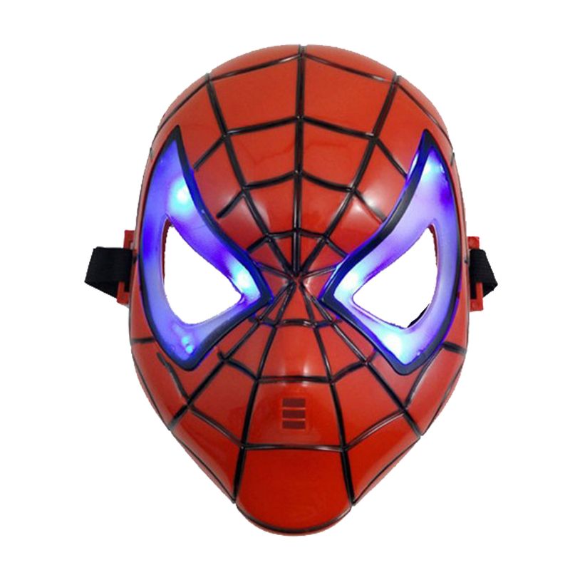 Casa si Gradina - Decoratiuni - Decoratiuni petrecere - Masti si costume carnaval - Set costum Ultimate Spiderman IdeallStore® pentru copii, 100% poliester, 110-120 cm, rosu, manusa ventuze si masca LED - Infinity.ro