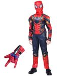 Jucarii, Copii si Bebe - Jucarii si jocuri - Jucarii de rol - Masti si costume copii - Set costum Iron Spiderman IdeallStore®, New Era, rosu, 3-5 ani, manusa cu ventuze inclusa - Infinity.ro