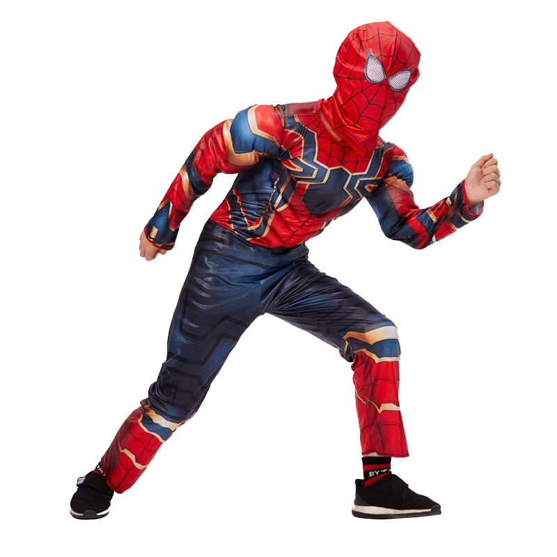 Jucarii, Copii si Bebe - Jucarii si jocuri - Jucarii de rol - Masti si costume copii - Set costum Iron Spiderman IdeallStore®, New Era, rosu, 3-5 ani, manusa cu ventuze inclusa - Infinity.ro