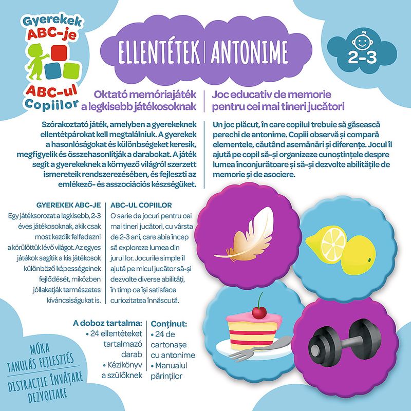 Jucarii, Copii si Bebe - Jucarii si jocuri - Jucarii & jocuri educative - Jocuri si jucarii educative - Joc antonime - Infinity.ro
