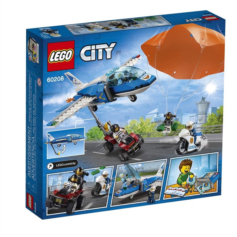 Jucarii, Copii si Bebe - Jucarii si jocuri - Seturi de constructie si cuburi - Seturi de constructie - LEGO City arest cu parasutisti al politiei aeriene 60208 - Infinity.ro