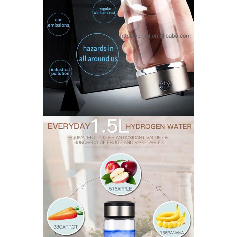 Casa si Gradina - Sanitare - Instalatii hidro - Sisteme filtrare instalatii - Sticla Generatoare de Apa Hidrogenata, Ionizata si Plasmatica - 360ml  Arvada, Reincarcabila, Terapeutica - Infinity.ro